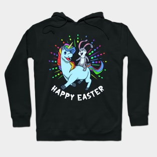 Easter bunny riding unicorn - Happy Easter Hoodie